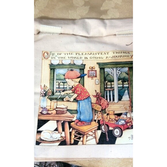 Mary Engelbreit Thick Canvas Lunch Bag LUNCHBOX Tote Velco Closure New Unused - Picture 9 of 13